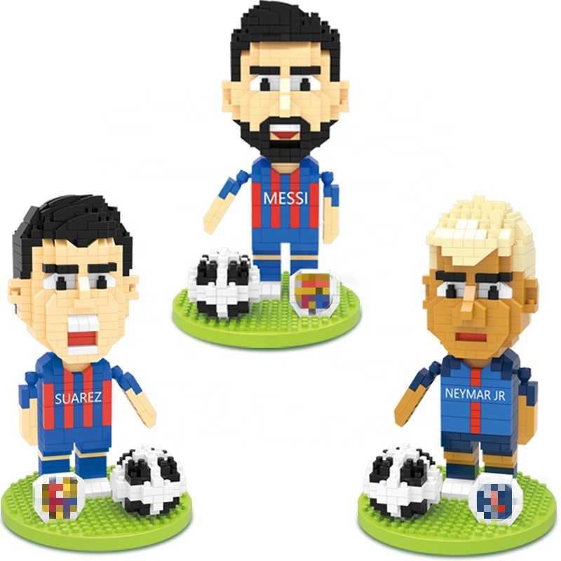 Cartoon Football Character Series Mini Model Small Particle Building Blocks Puzzle  Building Block Toy  Football player