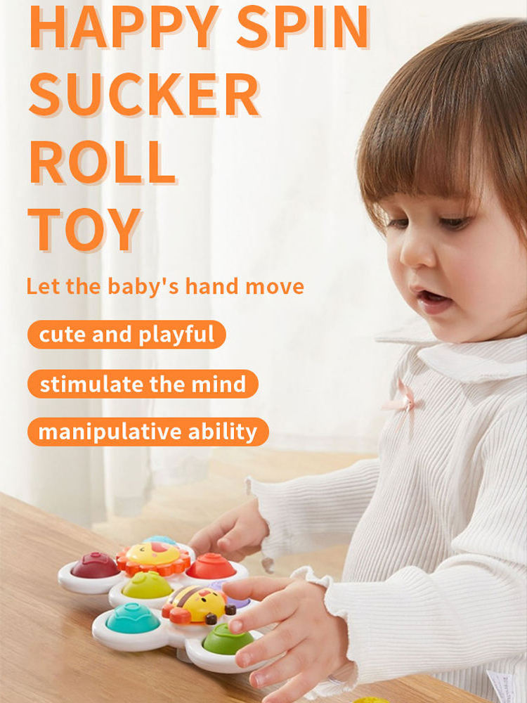 Baby play toys Sensory Toy Bubble Rotating Windmill Baby Suction Cup Fidget Spinner Suction Cup Spinner Bath Toy for Baby