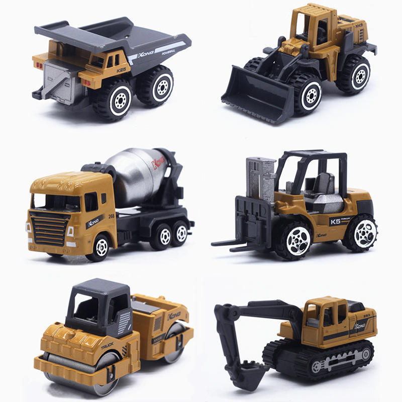 1:64 Metal Alloy Diecast Cars Toys Mini Pull Back Metal Diecast Toys Vehicle Set Educational Diecast Toys Car For Kids