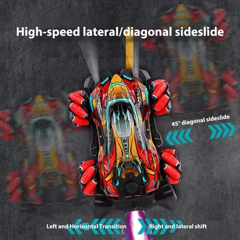 Children Toys F1 Drift RC Car With Led Lights Music 2.4G Glove Gesture Radio Remote Control Spray Stunt Car 4WD Electric RC car