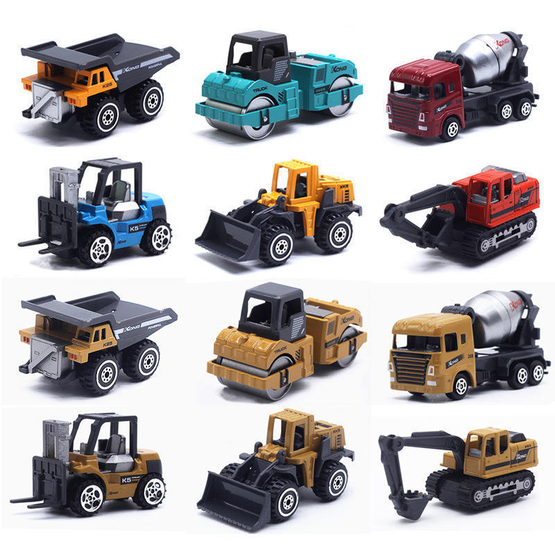 1:64 Metal Alloy Diecast Cars Toys Mini Pull Back Metal Diecast Toys Vehicle Set Educational Diecast Toys Car For Kids