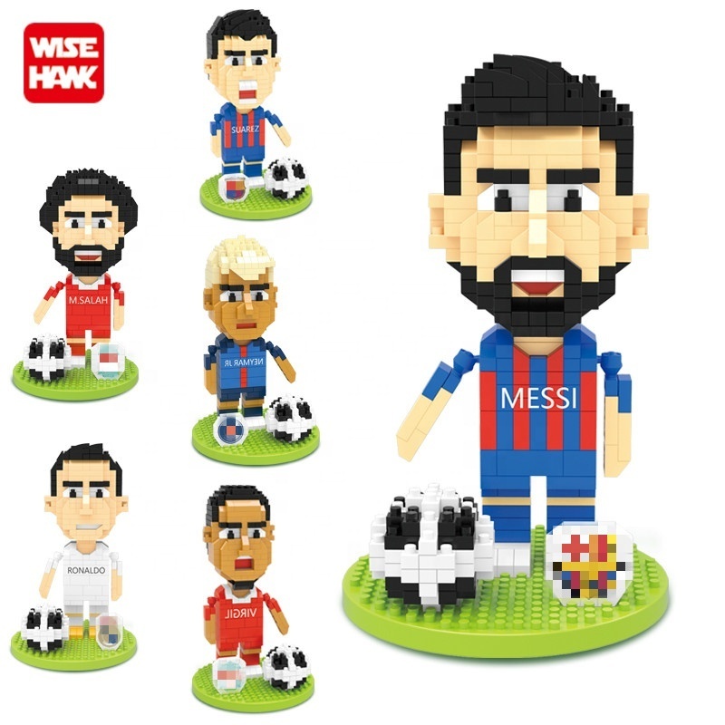 Cartoon Football Character Series Mini Model Small Particle Building Blocks Puzzle  Building Block Toy  Football player