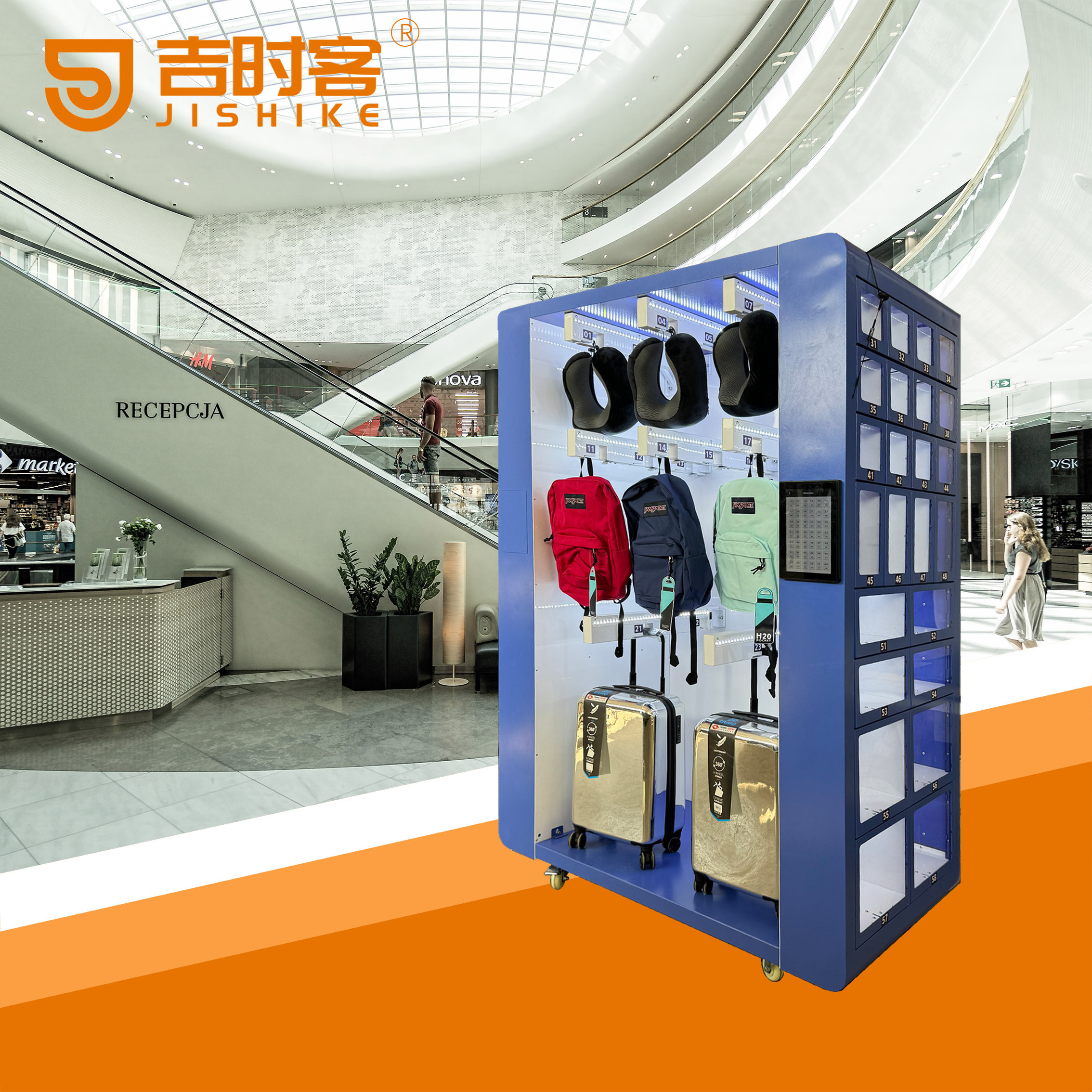 JSK Chinese Wholesale Advertising Screen Vending Hot Lunch Soup Vending Machines In Subway Station