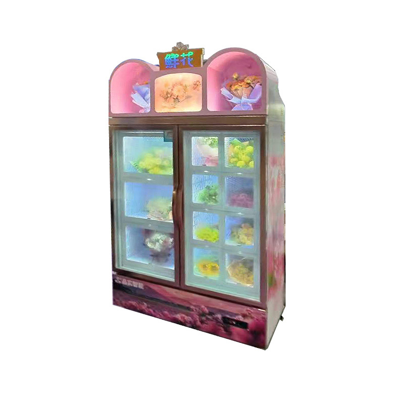 24 Hours Self-service Vnding Machine Healthy Food Fruit Salad Coconut Fresh flower Egg Vegetable Combo Elevator Vending Machine