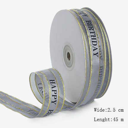 Birthday Polyester Fashion Ribbon Bow ribbon for packing