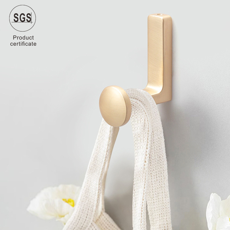 Jision Small Metal Single Wall Mount  Furniture Cloth  Hooks Coat Hook For Bathroom