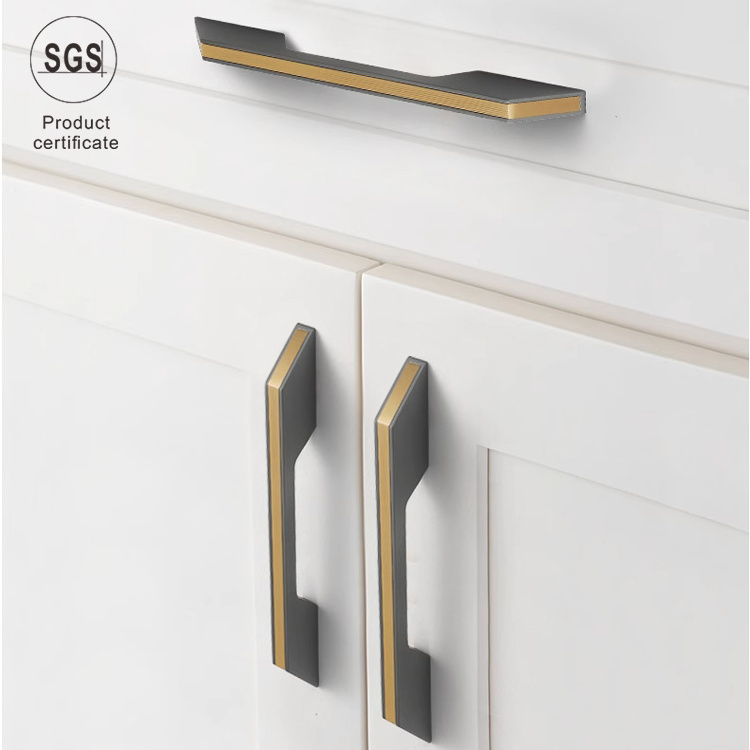 Drawer Cabinet Bedroom Modern Wardrobe Handles Double Colors Aluminium Profile kitchen Handles