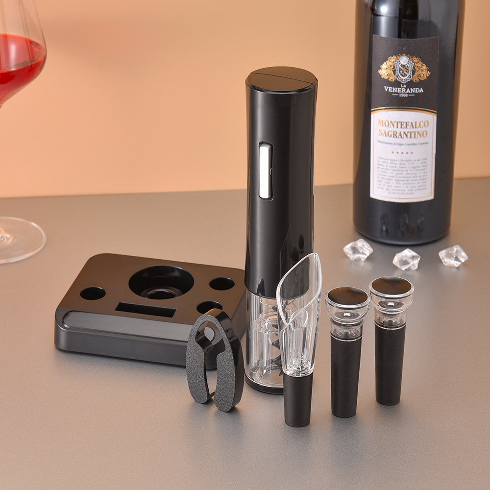 Personalized custom multi-function gun black stainless steel luxury new product travel wine bottle opener gift set bottle opener