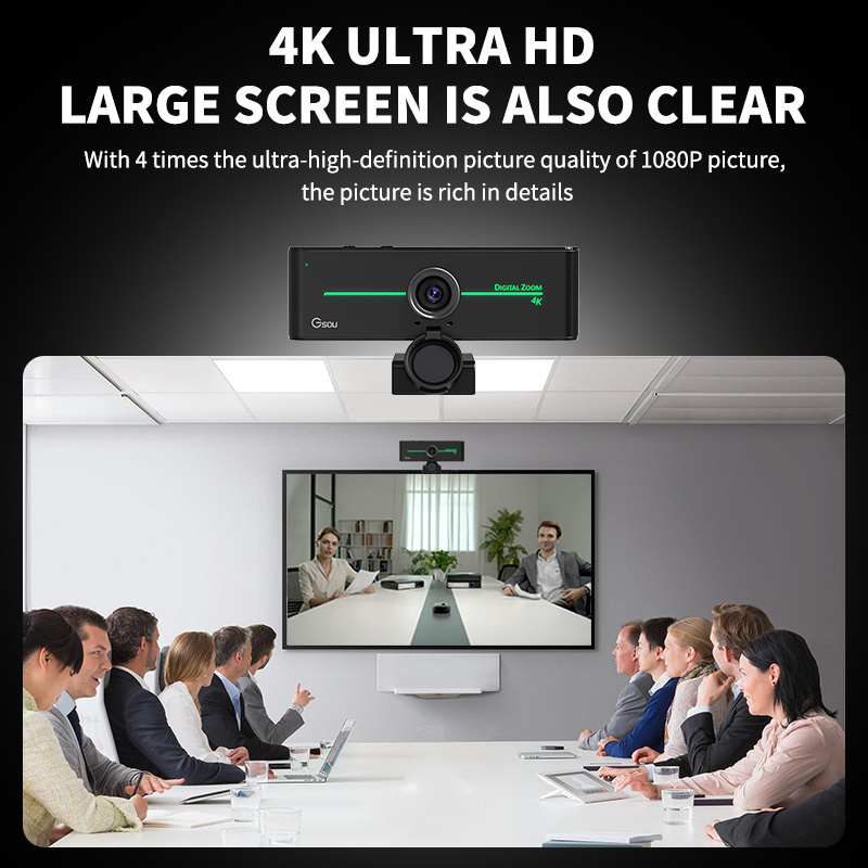 Optical Zoom 4K PC Web Camera  Full HD USB PC 4K Webcam for conference meeting