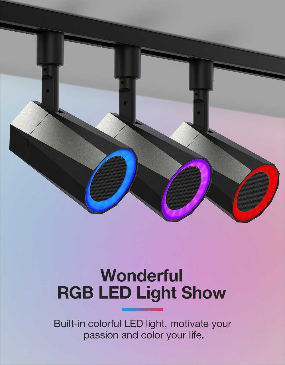 track RGB Lighting  rail speaker Home Commercial Linear  Led Track Light For bar Garment showroom