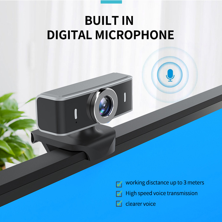 Streaming Webcam linse 1080P 30FPS Camera Built-in Microphone Webcamera