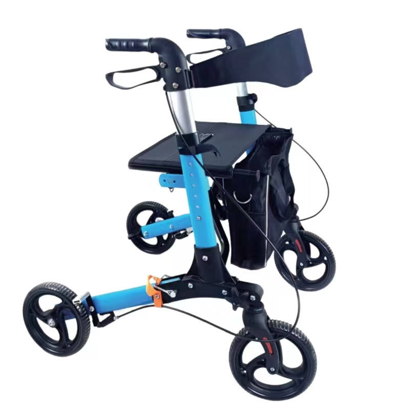 JSA351 Walking Frame Drive Rolling Walker for Seniors 4-leg Walker Adult Folding Rollator For Disabled rollator walker