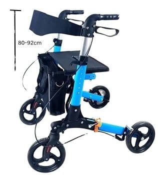 JSA351 Walking Frame Drive Rolling Walker for Seniors 4-leg Walker Adult Folding Rollator For Disabled rollator walker