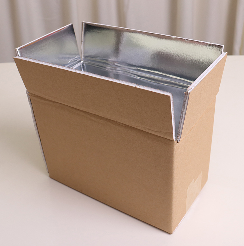 Custom Frozen Food  Aluminum Transportation Carton  Fruit Vegetable Cold Fold Foam Insulated Foil Boxes