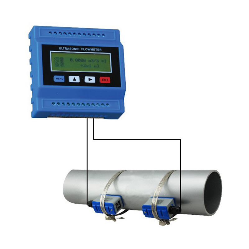 Digital Flow Meter Water Wall Mounted Ultrasonic Flowmeter Modular