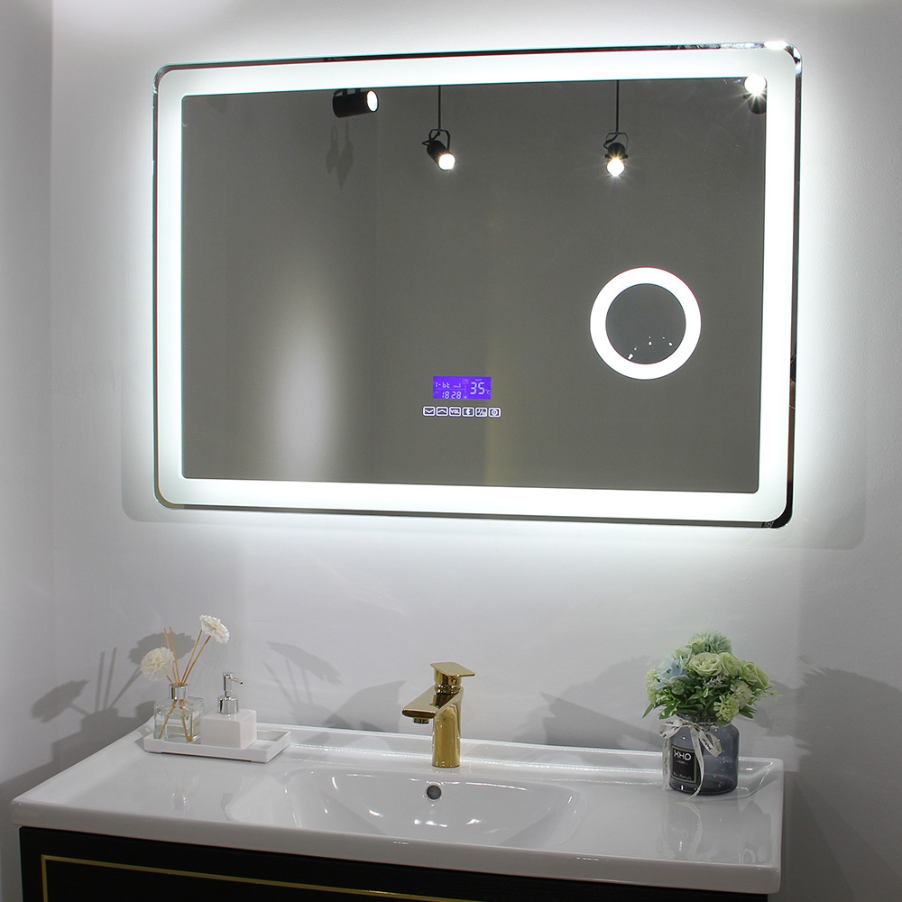 Amazon hot selling ETL defogging smart cosmetic magnifying LED  mirror for bathroom