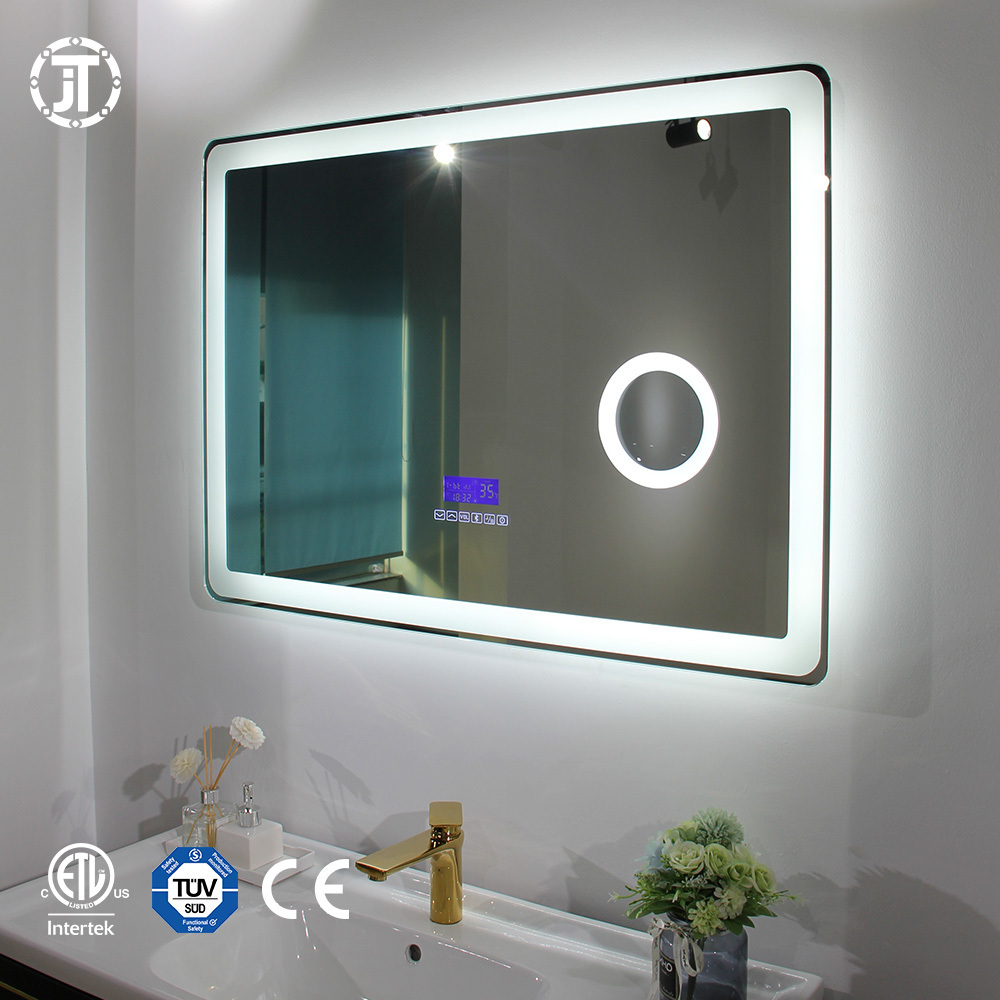 Amazon hot selling ETL defogging smart cosmetic magnifying LED  mirror for bathroom