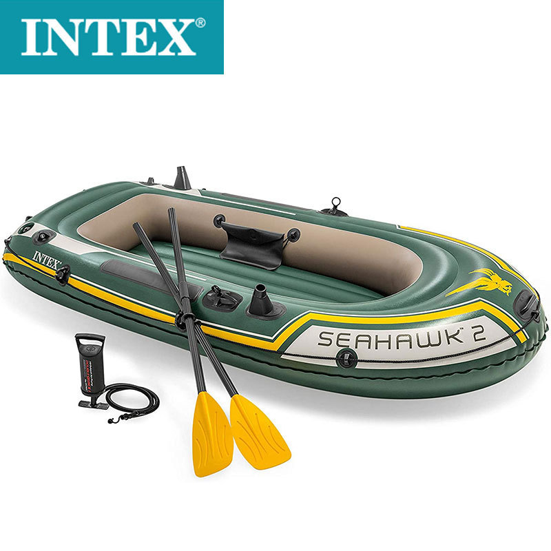 INTEX Seahawk 2 68347 Rowing Boats Inflatable 2 Person PVC Fishing Boat 7'9