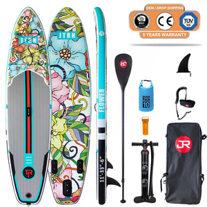 Geetone flower design 11 feet inflatable SUP stand up paddle boards set Pedal Gonflable ISUP surfboard