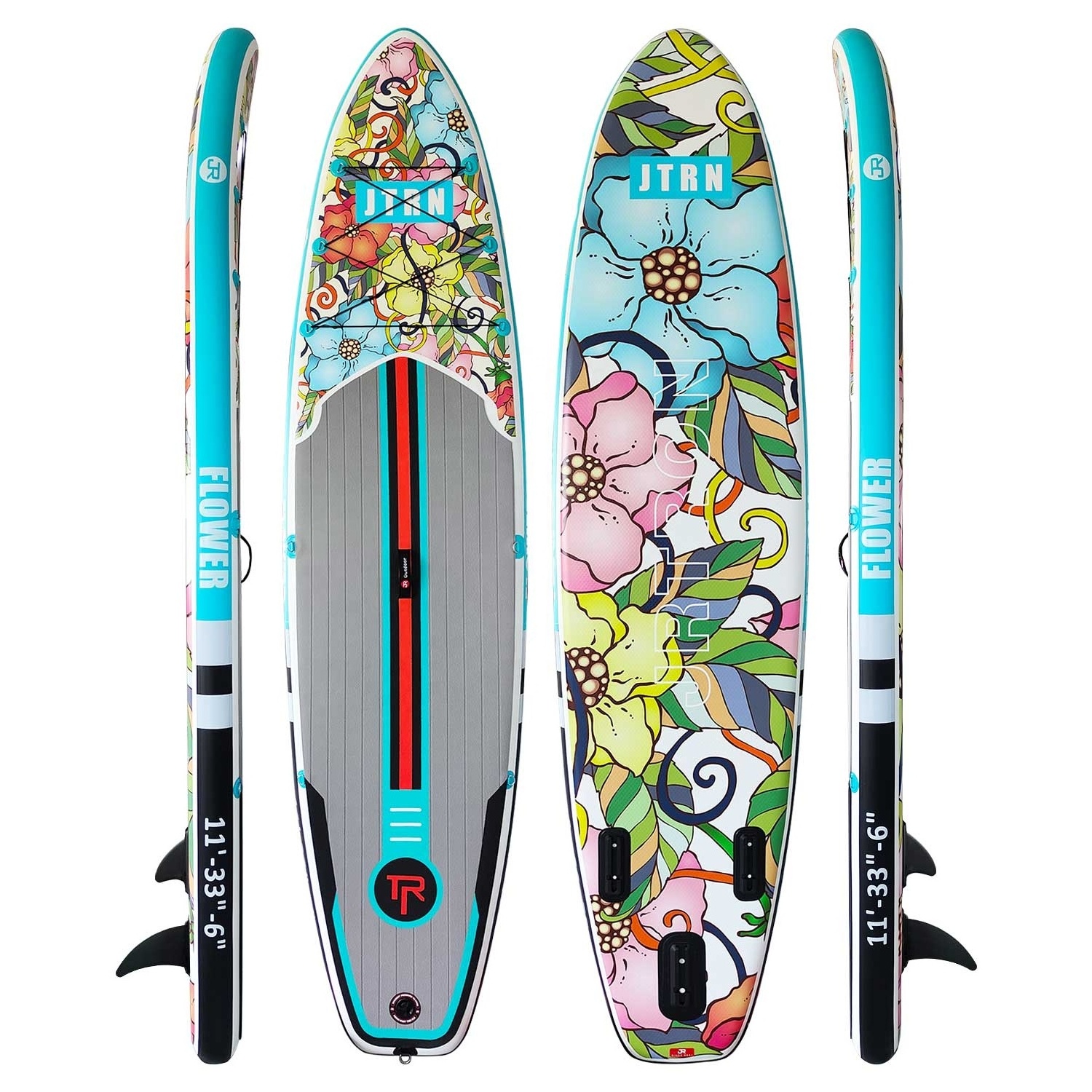 Geetone flower design 11 feet inflatable SUP stand up paddle boards set Pedal Gonflable ISUP surfboard