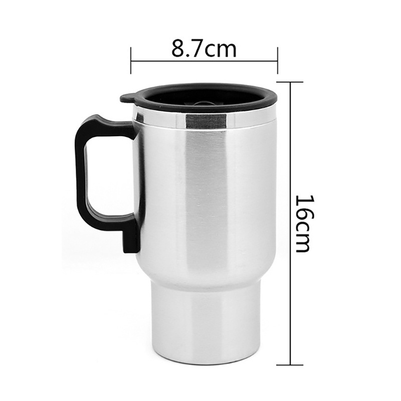 12V car usb mug plug-in thermos insulation heated travel coffee mugs electric cup vintage stainless steel heated mug warmer