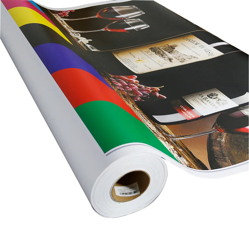 Guangzhou Factory Wholesale New Designs High quality self adhesive vinyl rolls for digital printing eco solvent printing vinyl