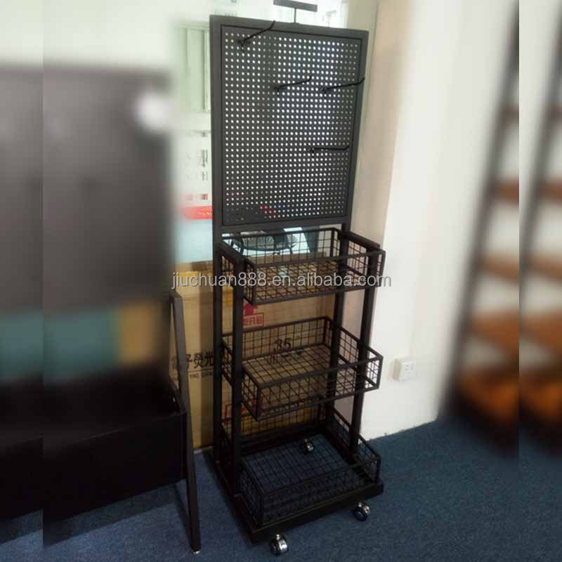 Movable promotional rack Store doorway storage rack Water cup umbrella metal paint display rack