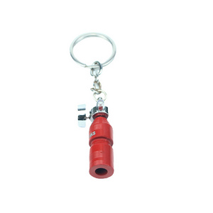 3D Metal Keychains Fire Extinguisher Shape Hollow Key Rings Creative Advertising Gifts Memorial Items Can Make LOGO