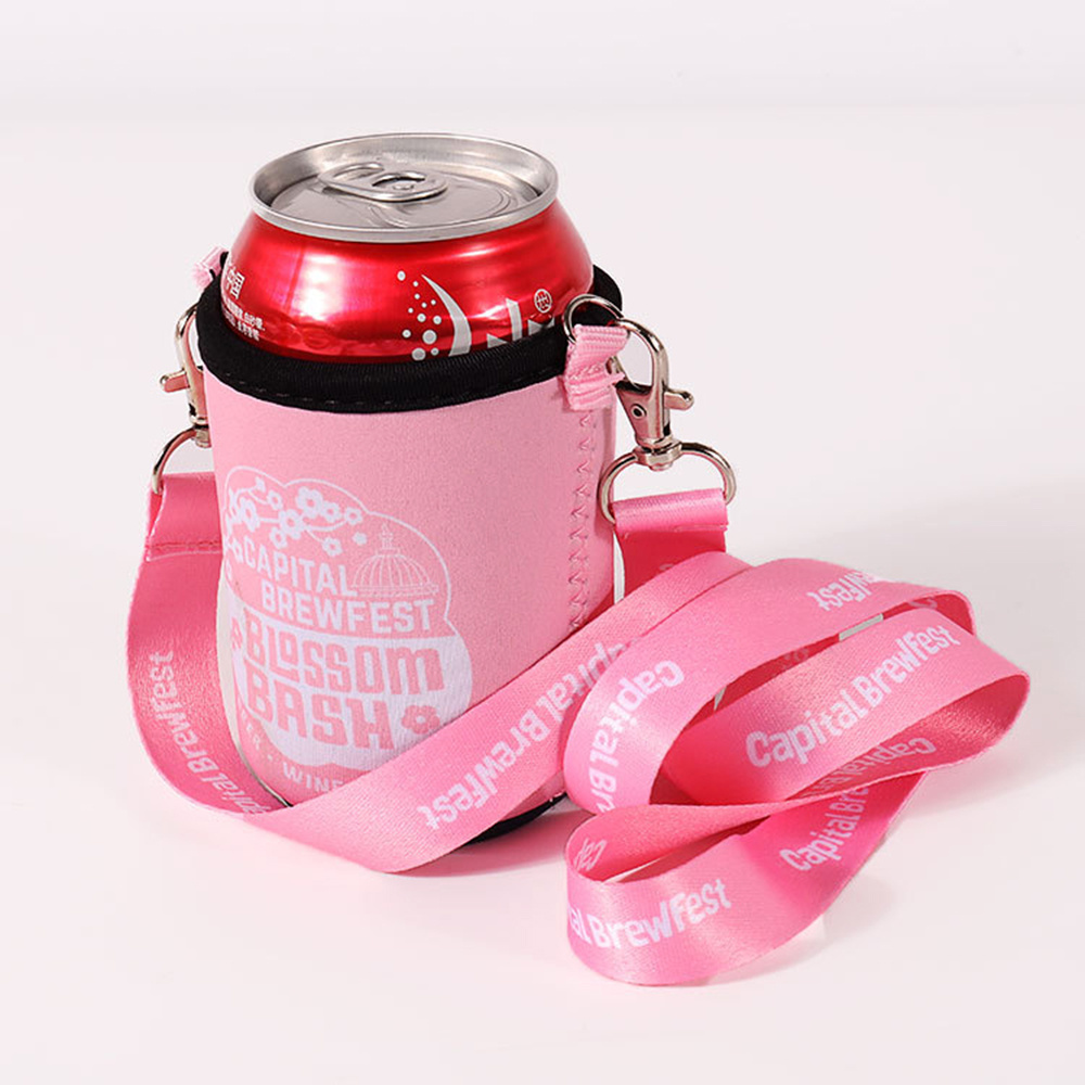 Specialty Custom Lanyard Bottle Koozies Cup Wine Glass Holder Lanyard Can Koozies Lanyard