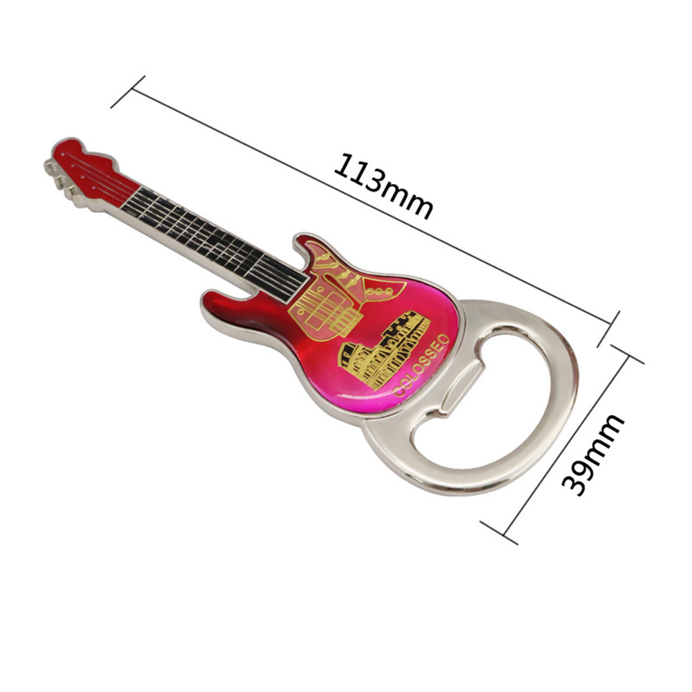 Personality Guitar Shape Fridge Magnet Opener Creative Commemorate Bottle Opener Custom