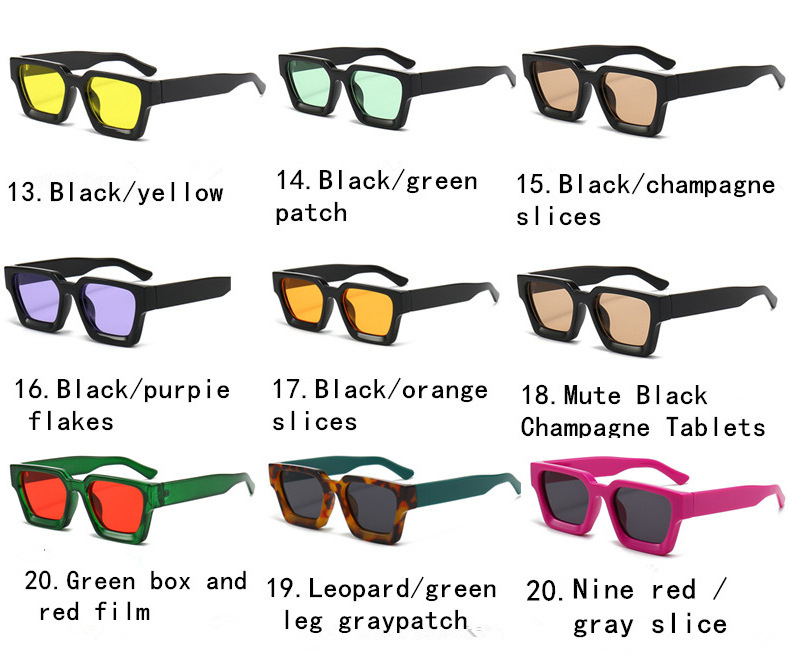 2024 Fashion Brand designer Classic Retro Shades Luxury Oversized Plastic Sunglasses Chunky Square Men custom logo Sunglasses