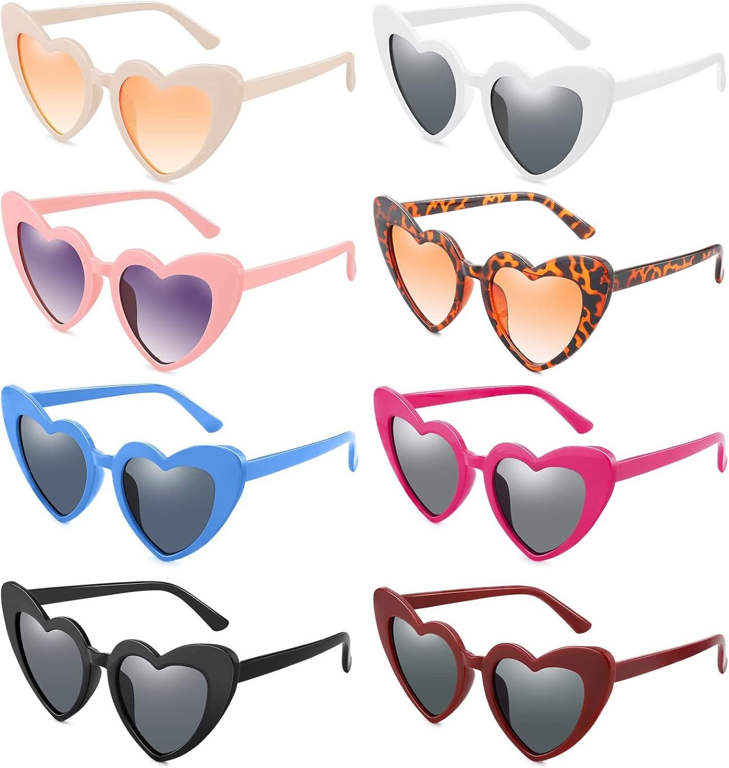 Customized Logo wholesale cheap pc sweet love&roses hearts pink sunglasses fashion women love heart glasses shaped sunglasses