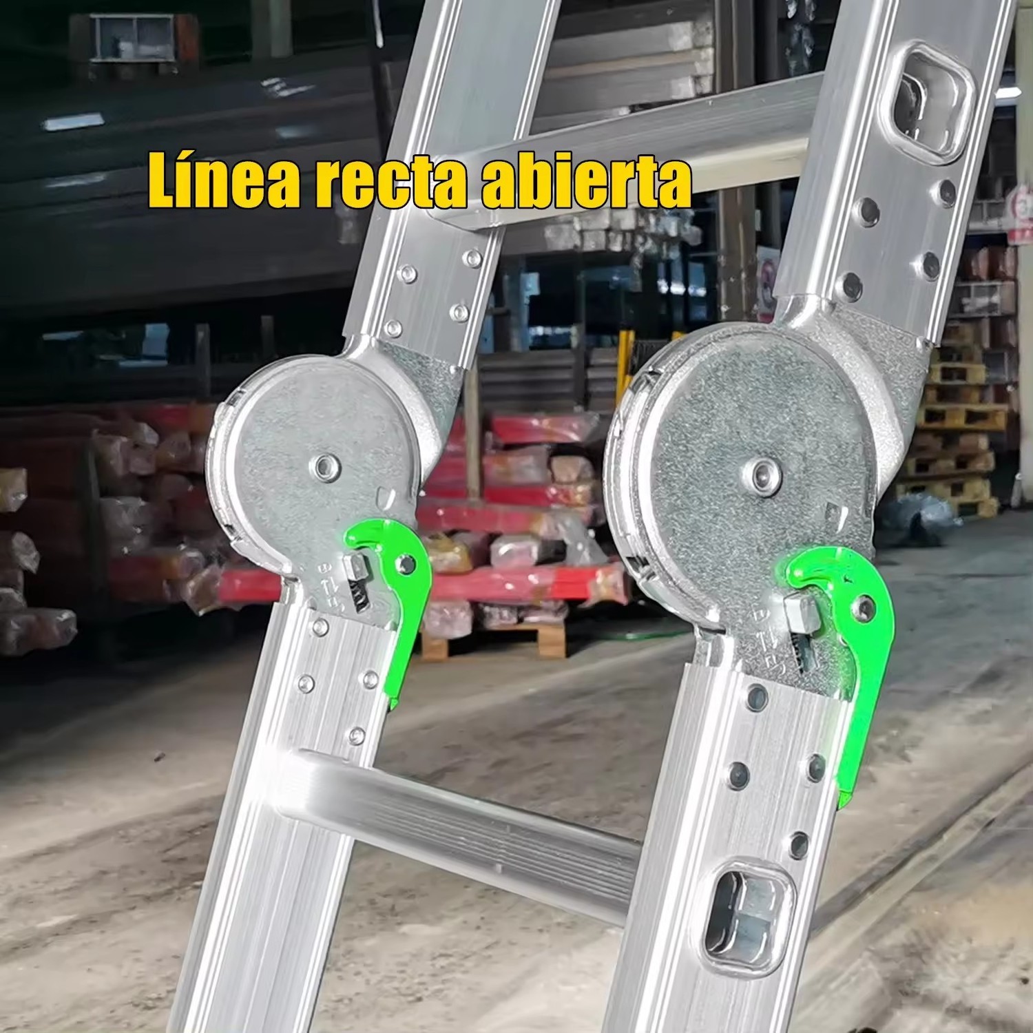 4*3 pasos con gran bisagra Escalera multiusos de aluminio de alta calidad y buen precio