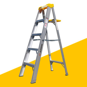 Top quality heavy duty mobile Aluminum Ladder reinforced ladder foldable adjustable telescopic step ladder