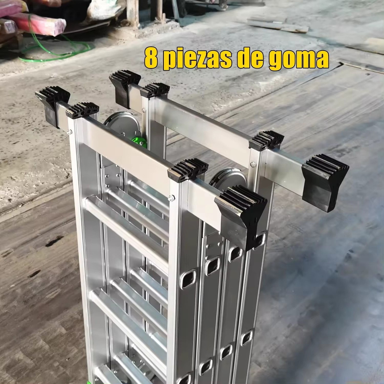 4*3 pasos con gran bisagra Escalera multiusos de aluminio de alta calidad y buen precio