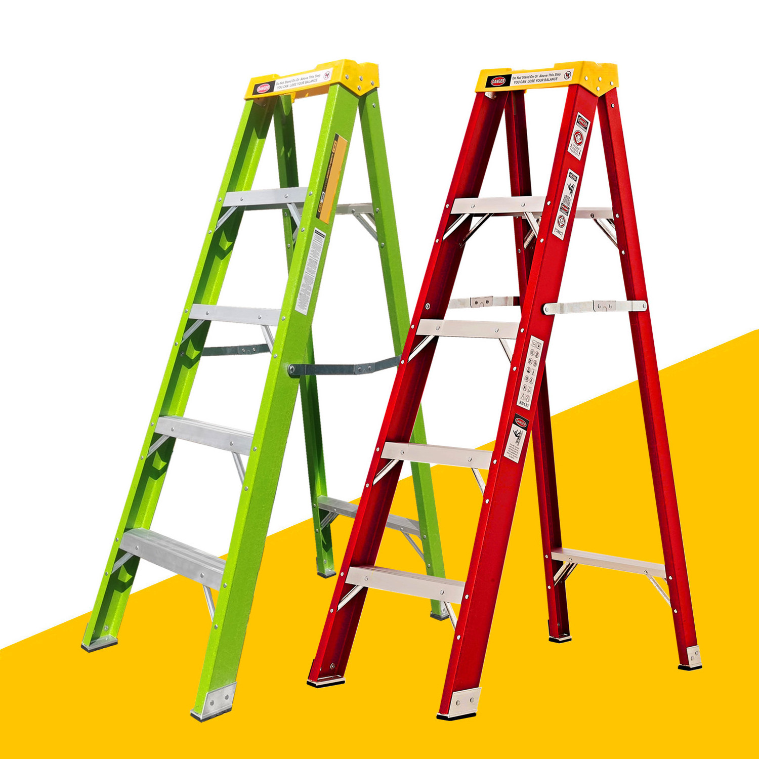 Double Side Fiberglass Folding Step Ladder 3ft 4ft 5ft 6ft 7ft 8ft 9ft 10ft 11ft 12ft