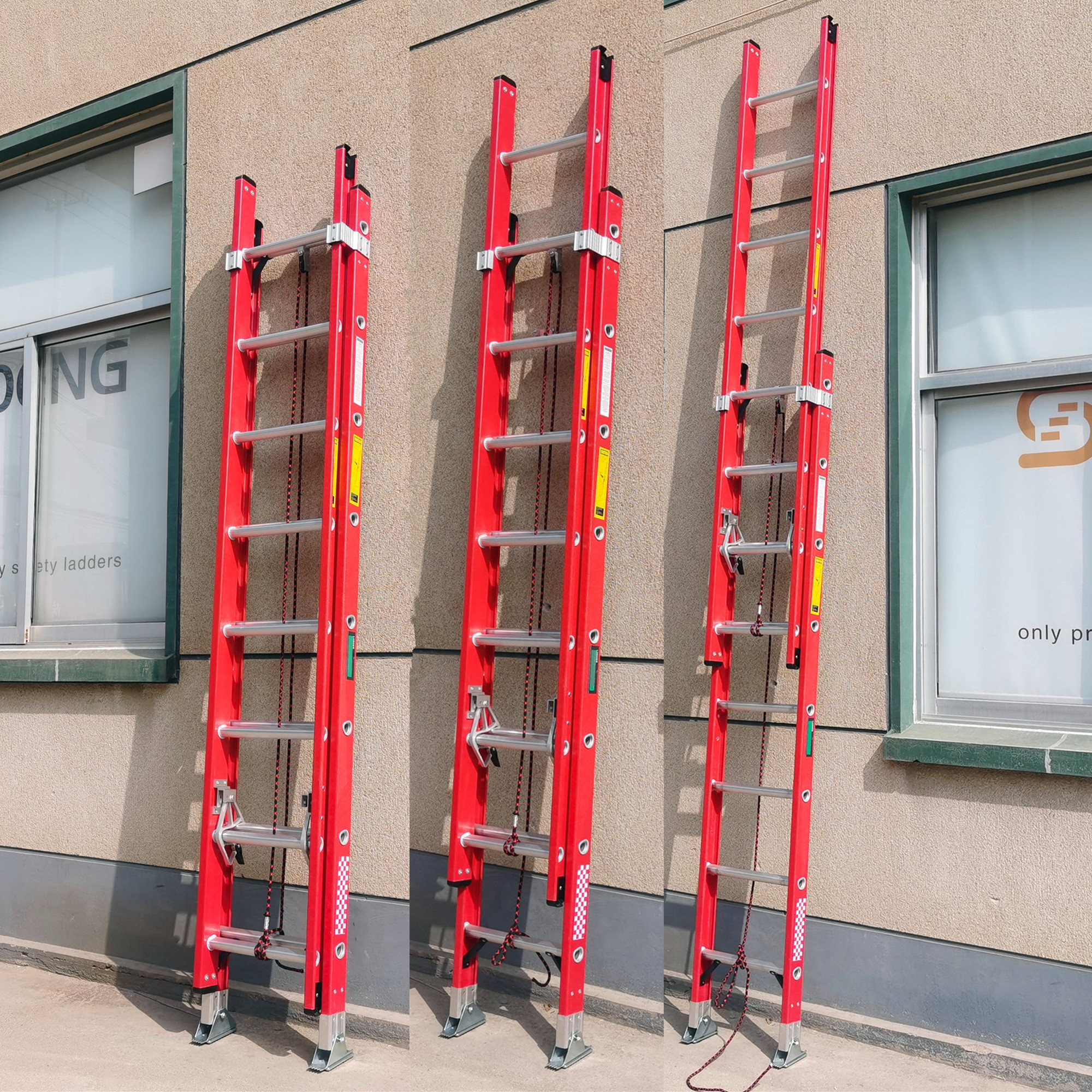 High Quality Good Price Escalera Fiberglass / Fiber Glass Insulated Extension Ladder