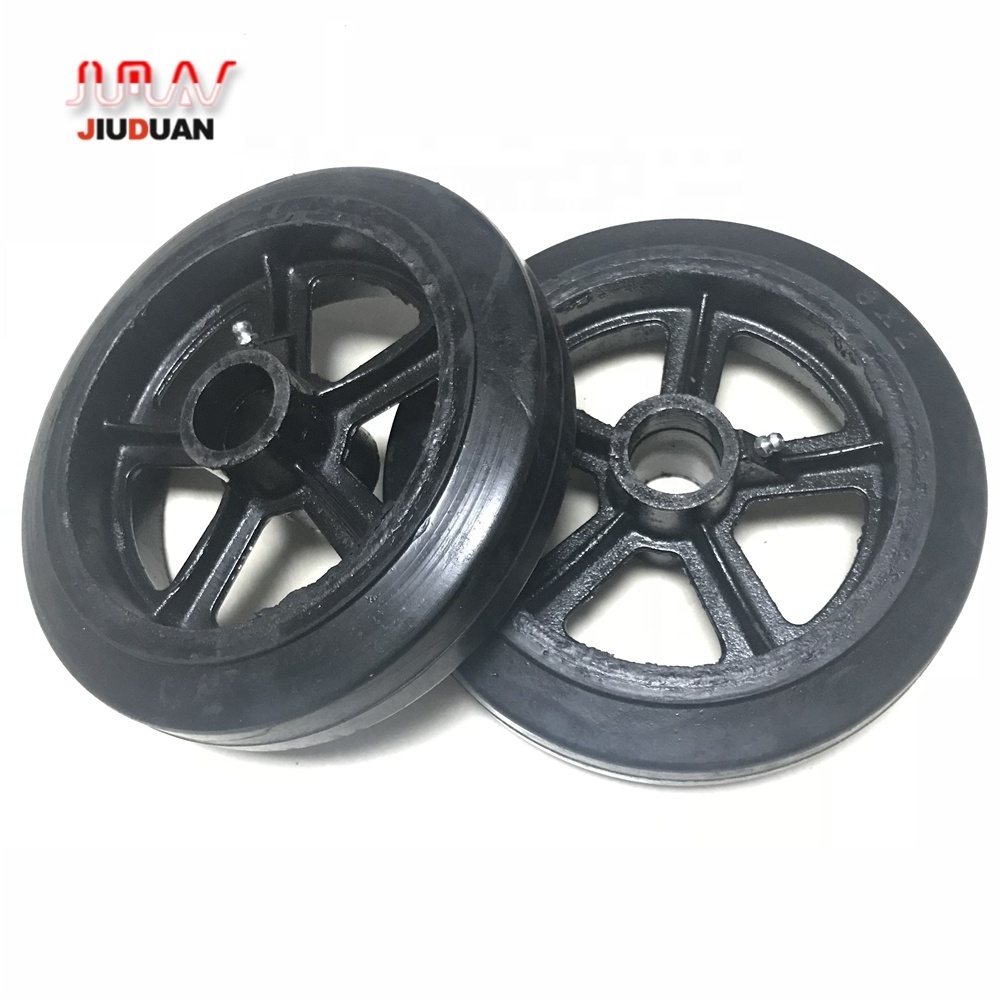 Low Noise Rubber Castor Wheel  4 inch 5 inch 6 inch 8 inch Heavy Duty Industrial TPR Rubber Swivel Rigid Trolley Caster Wheels