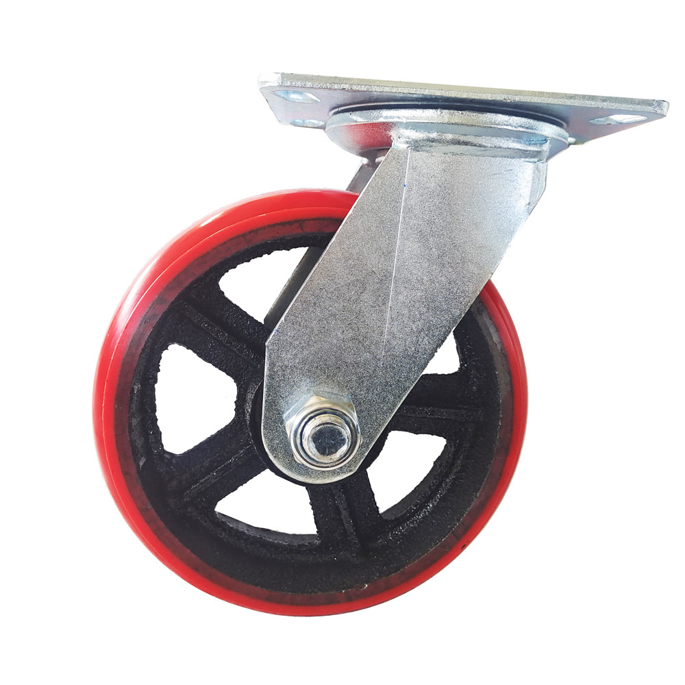 8inch 10inc 12inch 14inch 2 ton 3ton  heavy duty pu caster wheels with brake