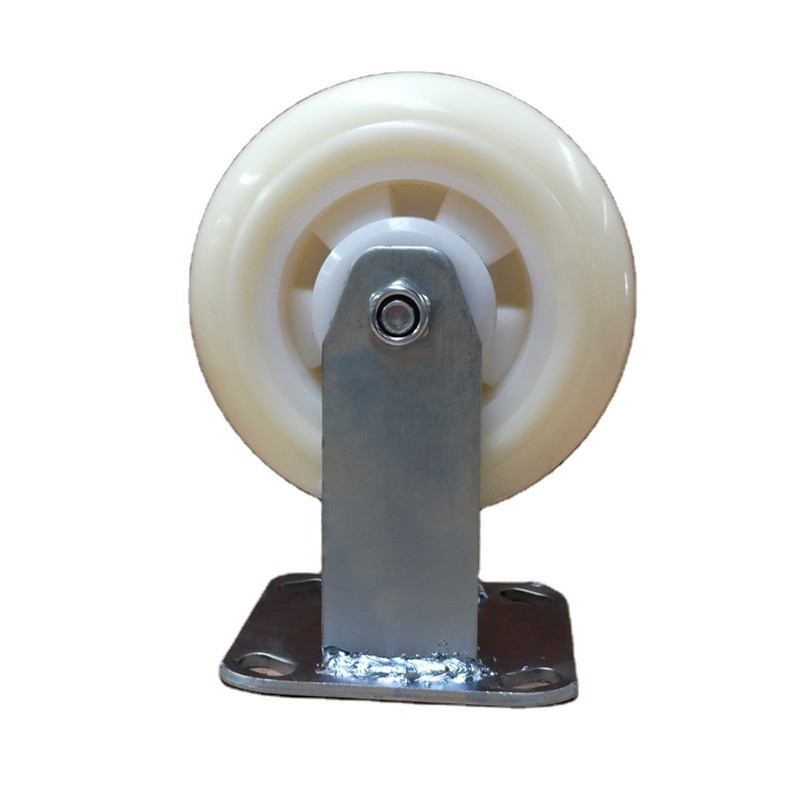 Nylon caster wheel heavy duty high strength plastic swivel/fixed industrial trolley casters with brake