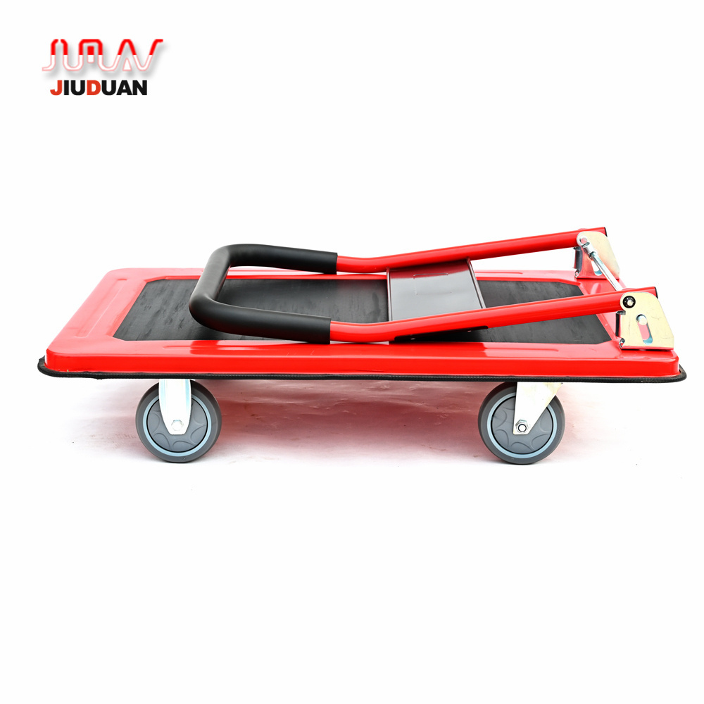 Heavy duty steel cart trolley 50*70cm 60*90cm Steel platform trolley 500kg 300kg Warehouse Hand Cart Platform Trolley