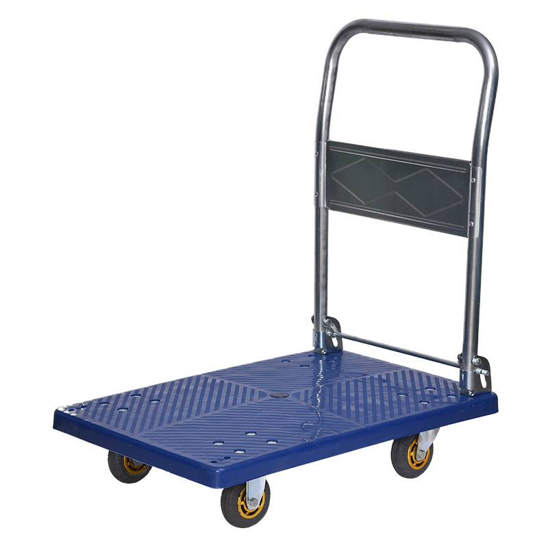 Heavy Duty Warehouse Tool Trolley Folding Platform Restaurant Serving Trolley Food Service Cart With Wheels