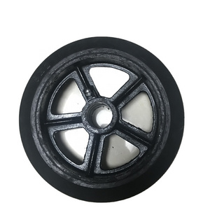 Low Noise Rubber Castor Wheel  4 inch 5 inch 6 inch 8 inch Heavy Duty Industrial TPR Rubber Swivel Rigid Trolley Caster Wheels