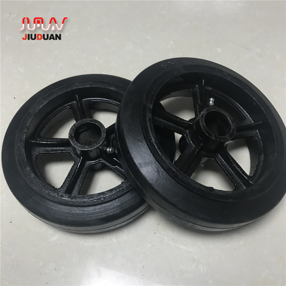 Low Noise Rubber Castor Wheel  4 inch 5 inch 6 inch 8 inch Heavy Duty Industrial TPR Rubber Swivel Rigid Trolley Caster Wheels