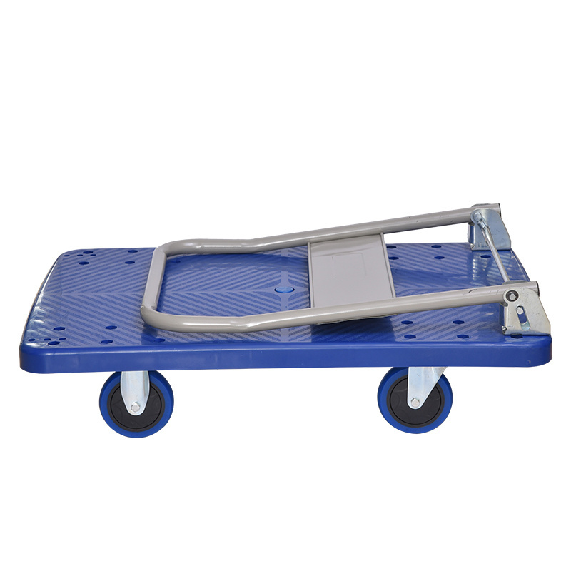 Heavy Duty Warehouse Tool Trolley Folding Platform Restaurant Serving Trolley Food Service Cart With Wheels