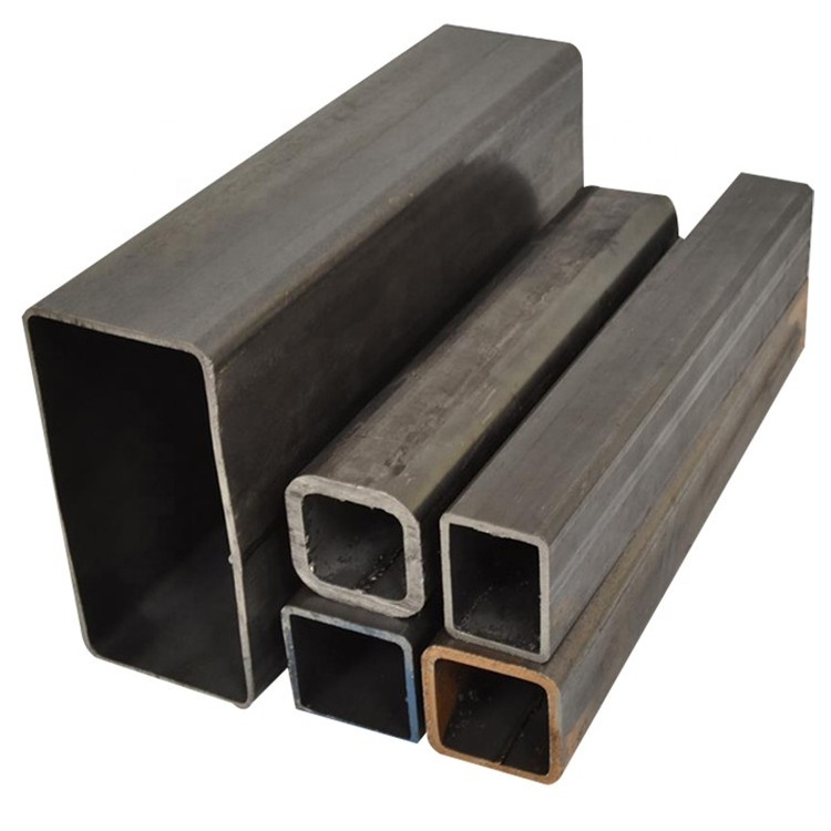 Hot Sale Square Steel Pipe MS Black Carbon Iron RHS SHS Rectangular Steel Pipe Hollow Section Welded Tube Price Standard Length