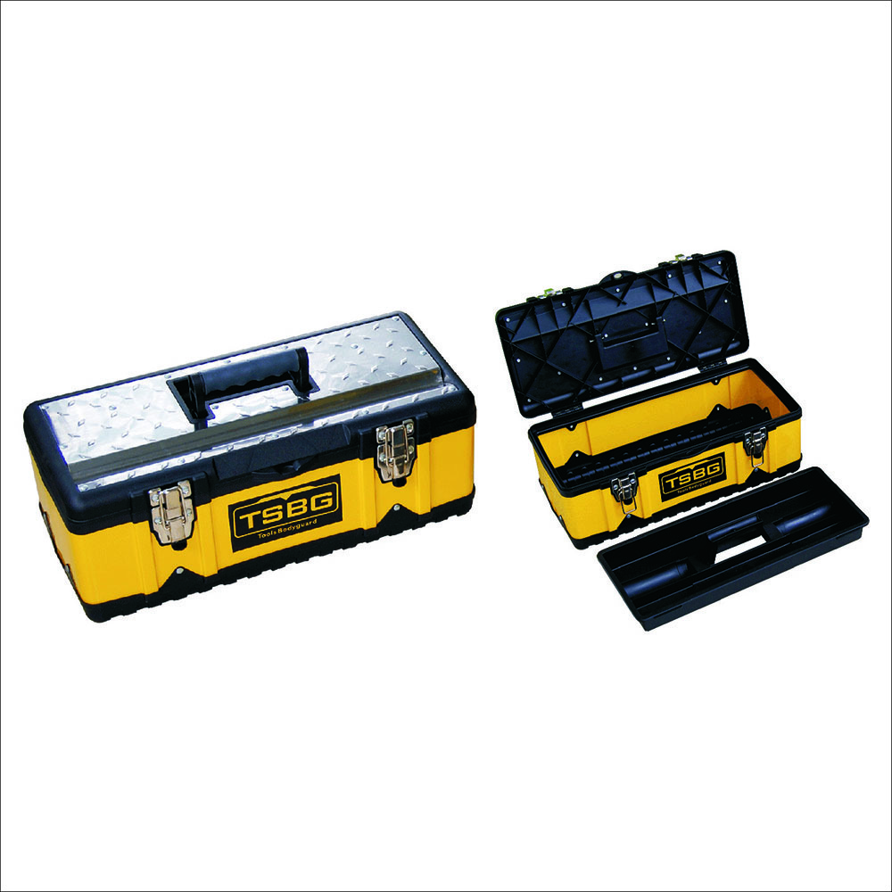 582mm length  metal tool box/iron tool box/steel toolbox with stainless steel top lid storage tool box with a tray