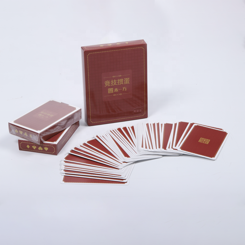 Custom Card Game Printing Logo Paper Custom Game Playing Bridge Cards Advertising PVC Waterproof Plastic Sublimation Poker