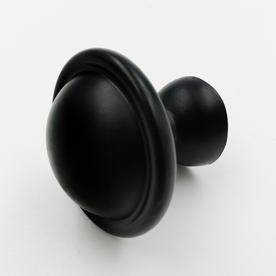 Matt Black Round Mushroom Shape Drawer Handle  Round Knobs