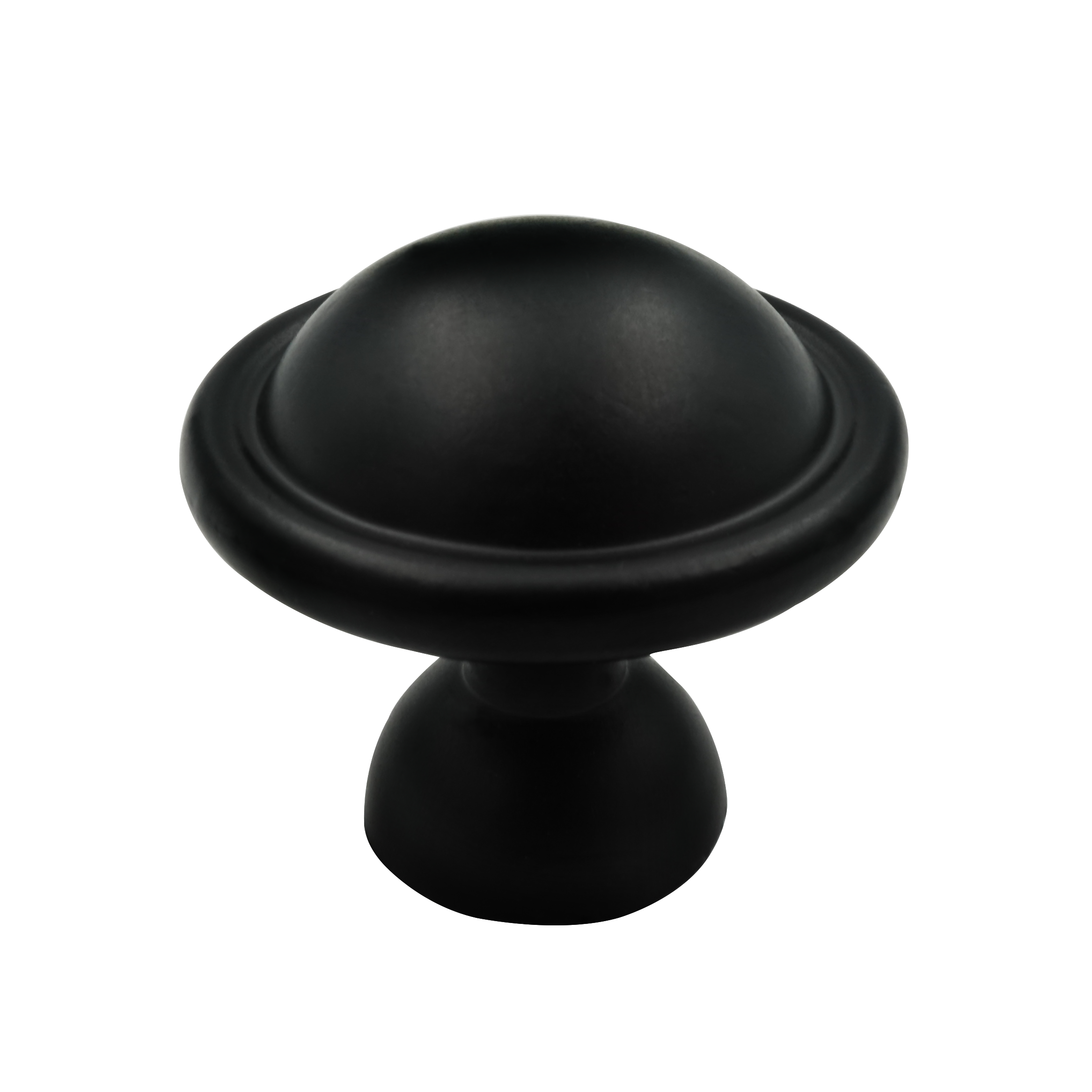 Matt Black Round Mushroom Shape Drawer Handle  Round Knobs